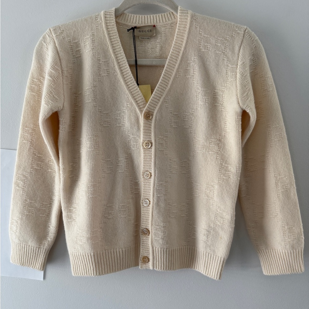 Gucci Ivory Knit Cardigan